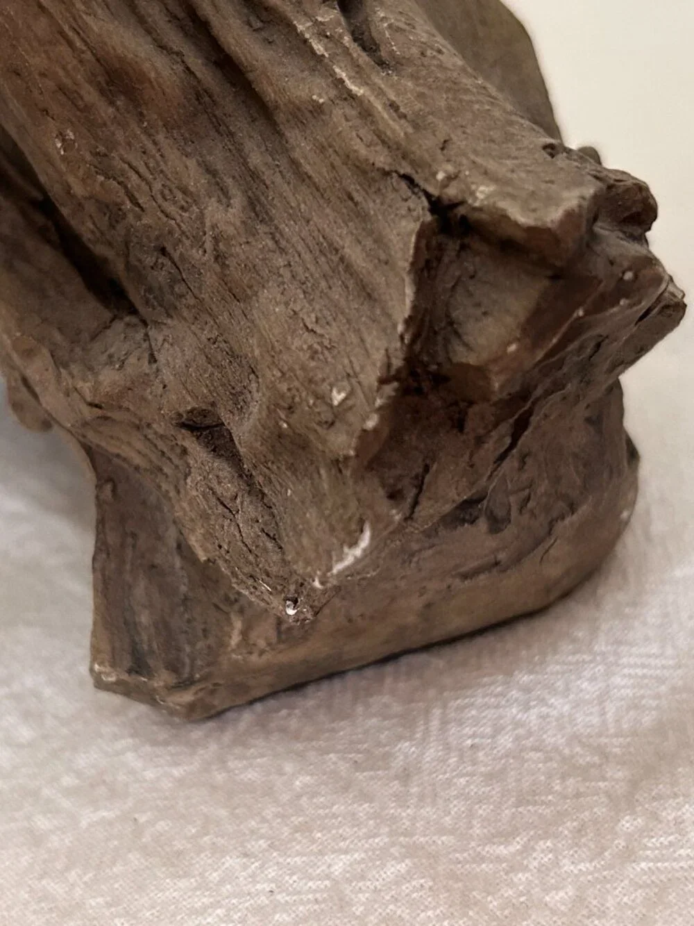VINTAGE Faux Bois Fake Wood Candle Holder